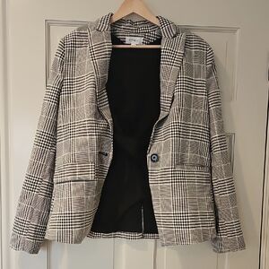 Cider Monochrome Checkered Women's Blazer